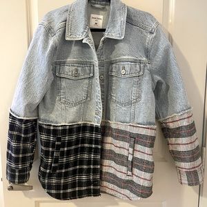 Hollister Social Tourist denim/flannel shirt jacket